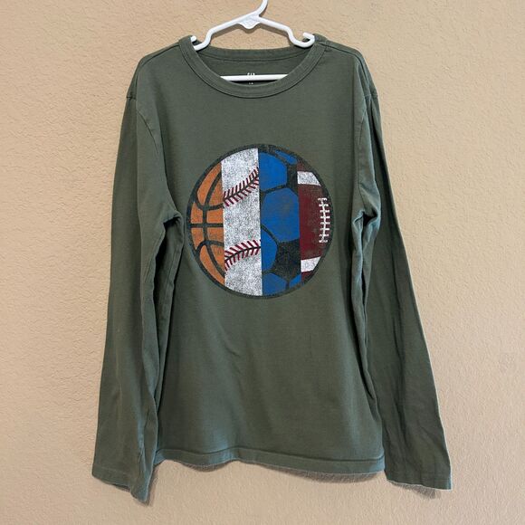 Lot of Boys Gap Kids Long Sleeve Shirt & H&M Baggy Loose Fit Jeans Large 10-12 - Picture 2 of 8